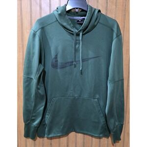 Nike Dri-FIT Hoodie Pullover Sweatshirt Athletic Training Green‎ Swoosh Mens M